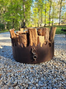 CUSTOM FLAME FIREWOOD BOWL